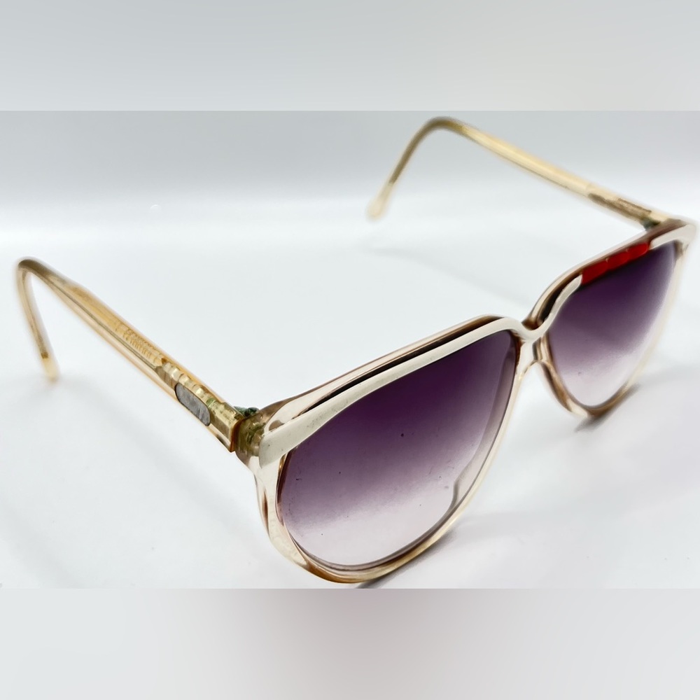 Vintage Landolfi 504 White Translucent Oval Sunglasses Frames Only